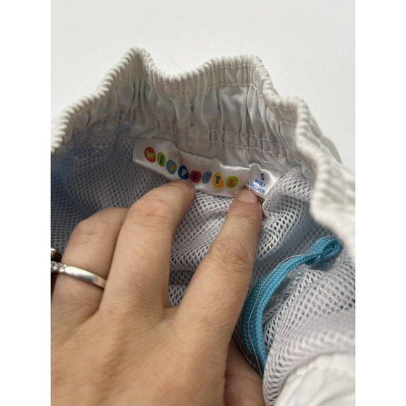 Wippette Blue Shark Print Mesh Lined Boys Swim Trunks Size 5 - Picture 5 of 5